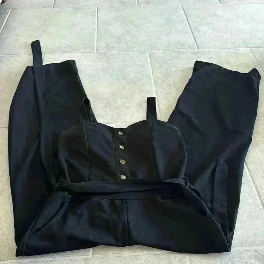 Plain Black Jumpsuit